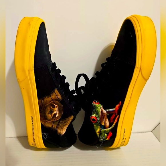 Vans x National Geographic Old Skool Size Mens 4.5 womens 6  Frog Wolf Snake - Picture 4 of 9